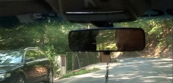  Hitchhiking  granny giving head as a payment